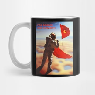 For Science and Humanity Soviet Propaganda Poster Mug